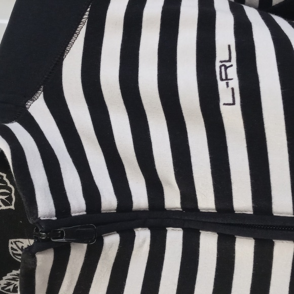 🖤Lauren Ralph Lauren🖤 - Black/White Striped Full-Zip Jacket - Picture 5 of 12